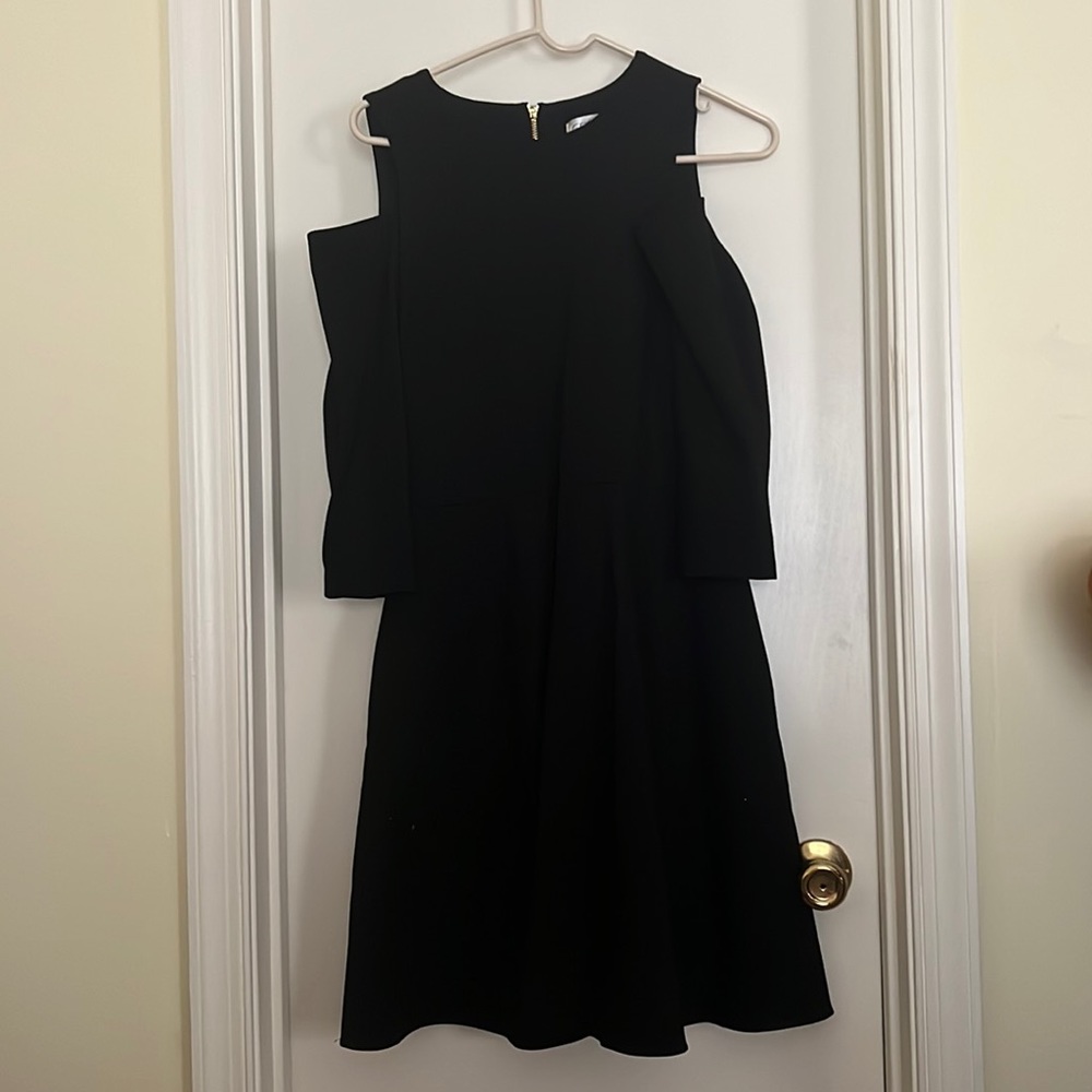 NWT Eliza J short black dress with shoulder cut outs size 6